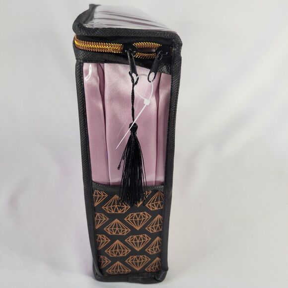 Juicy Couture Pastel Pink Satin 4pc QUEEN Sheets Set Easy Care Sleek Smooth Soft - Picture 9 of 13